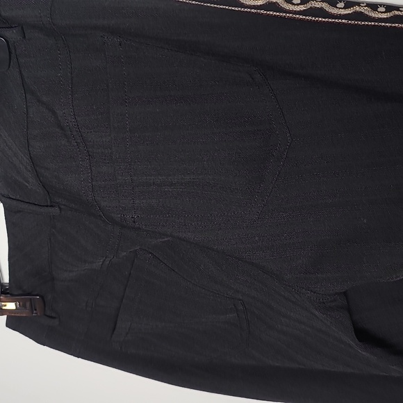 NICOLE MILLER Collection Wool Embroidered Pants in Black Size Small - Picture 14 of 15
